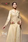 Taj By Gulzar Crepe Beautiful Beads Work Online Designer Indo Westerns Wholesale